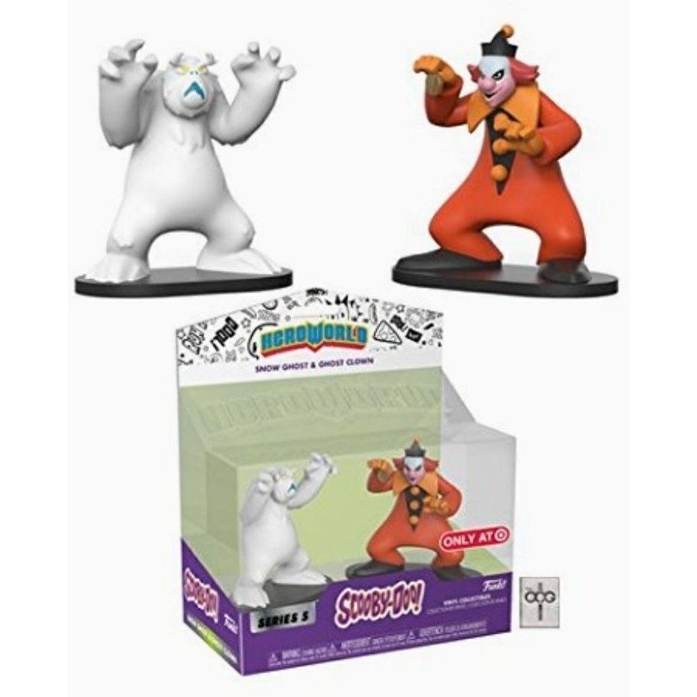 Funko Scooby Doo Snow Ghost & Ghost Clown Figures Series 5 Exclusive NEW